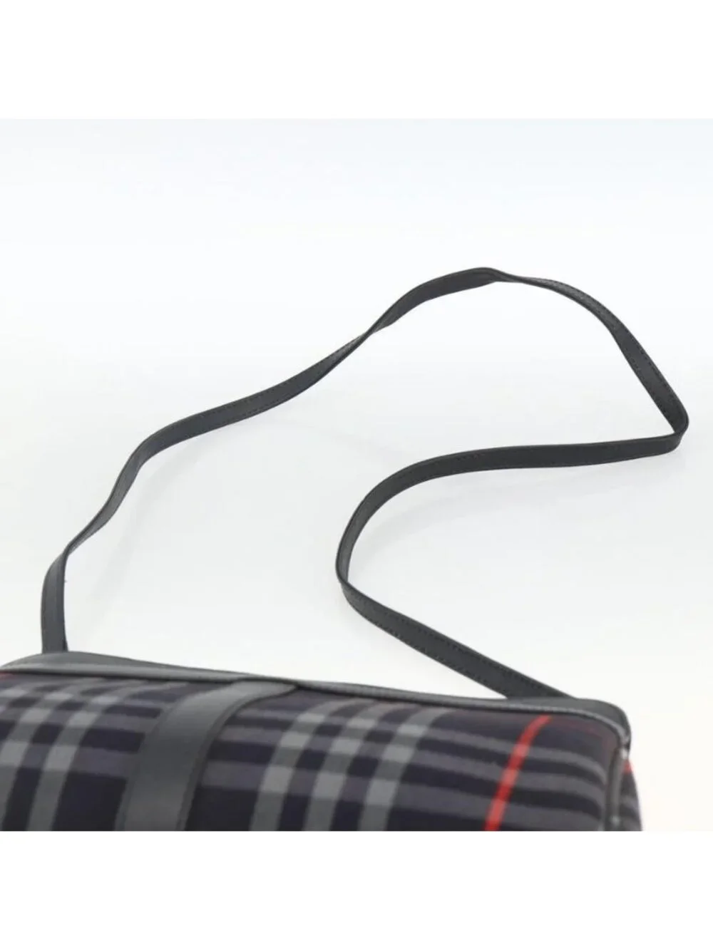 Authentic Burberrys Nova Check Shoulder Bag Canvas Navy Gold - Picture 6 of 16